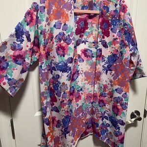 Floral Kimono with Vibrant Colors